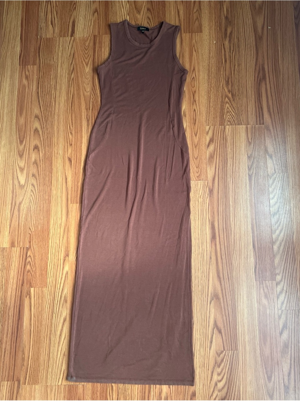 Quince Sleeveless Maxi Dress in Brown